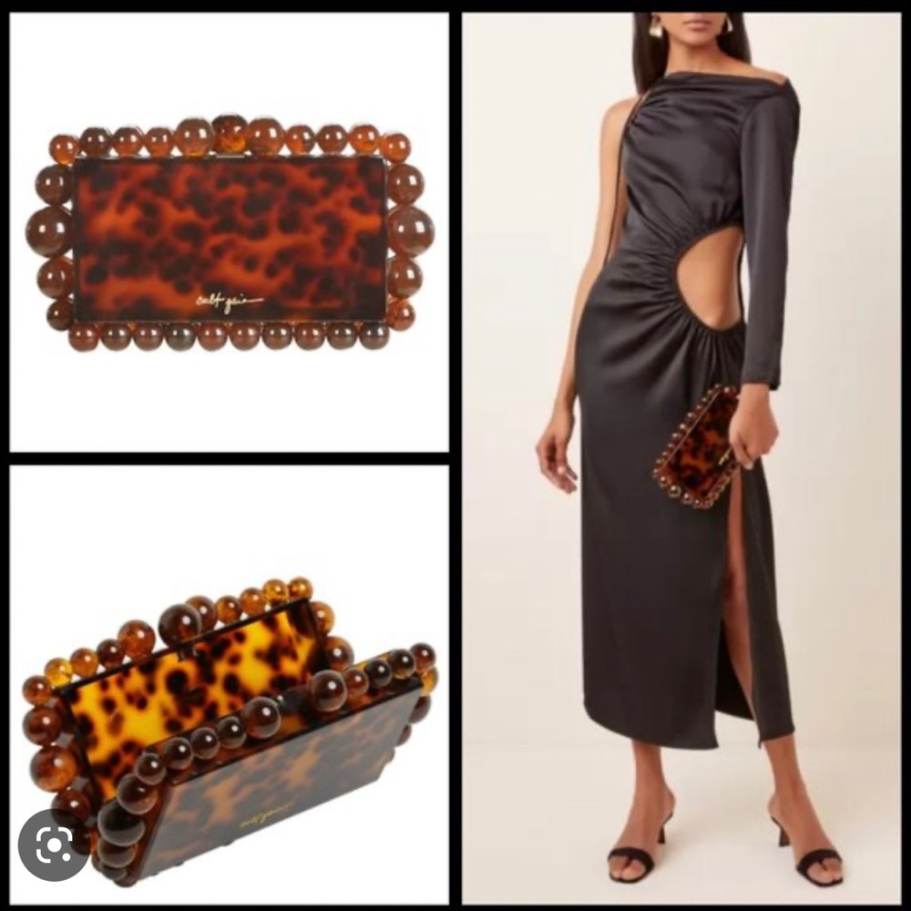 Cult Gaia Eos Tortoise Acrylic Clutch